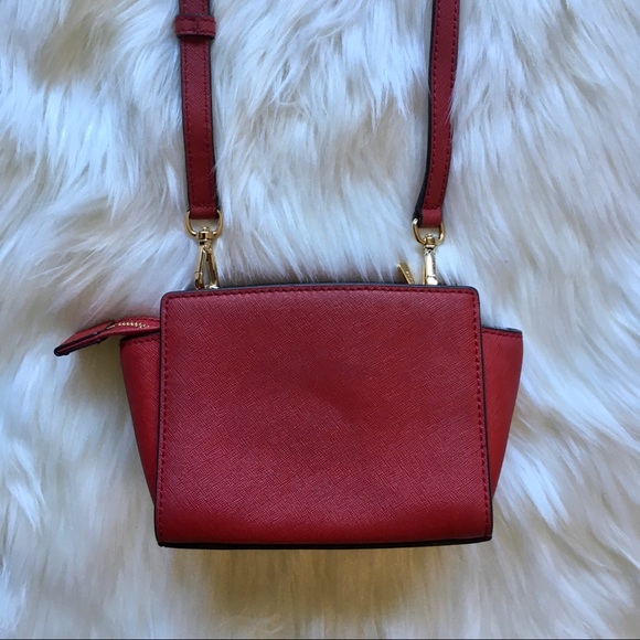 🥀Michael Kors Red Selma Mini Messenger Purse - Picture 7 of 16